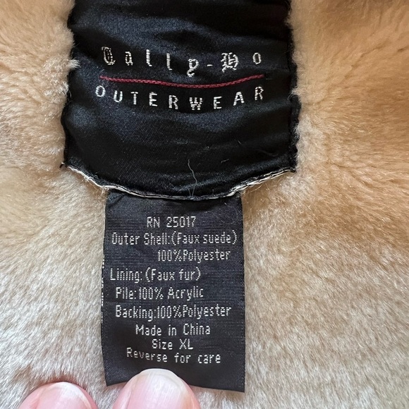 EUC TALLY HO OUTERWEAR Brown Faux Suede & Faux Soft Fur HOODED CAPE Size XL 🔥🔥🐎 - Picture 8 of 8